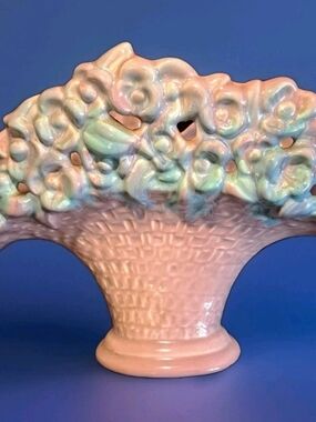Vintage Royal Haeger R386 Mauve Agate Pink Blue Flower Vase